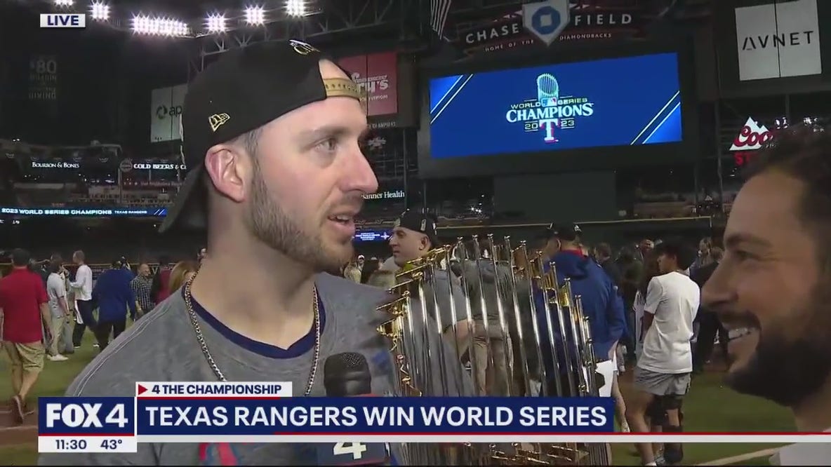 Mitch Garver speaks with FOX 4 after World Series win